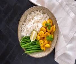 RICE AND CURRY PRAWN