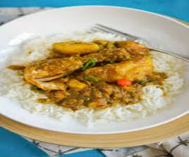 RICE AND CURRY CHICKEN
